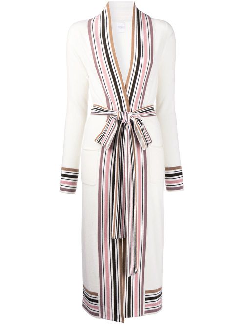 Cassiopeia long knitted cardigan - White