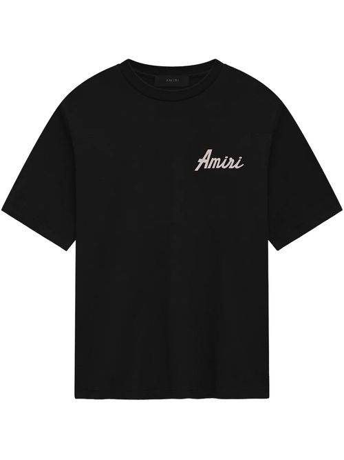 Amiri City Logo Printed T-hirt in Black - Black