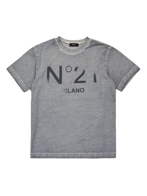 Logo-print cotton T-shirt - Grey