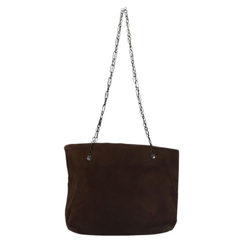 Prada Brown Suede Shoulder Bag Pre-Owned
