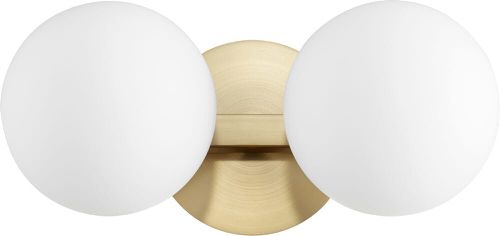 Quorum Transitional 2-Light 6" Bathroom Vanity Light in Aged Bra