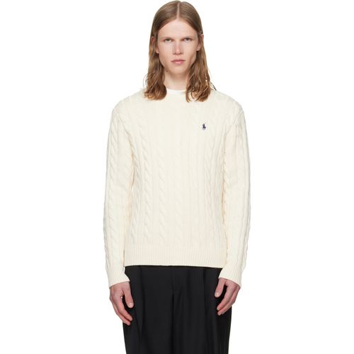 Off-White Cable-Knit Cotton Sweater