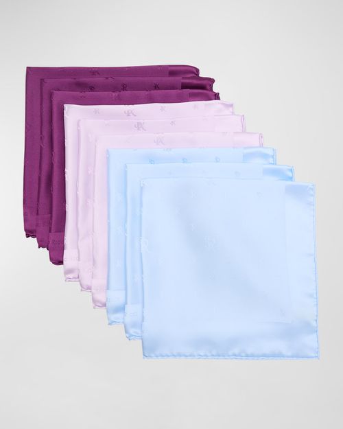 Men's Tonal SR Silk Pocket Square