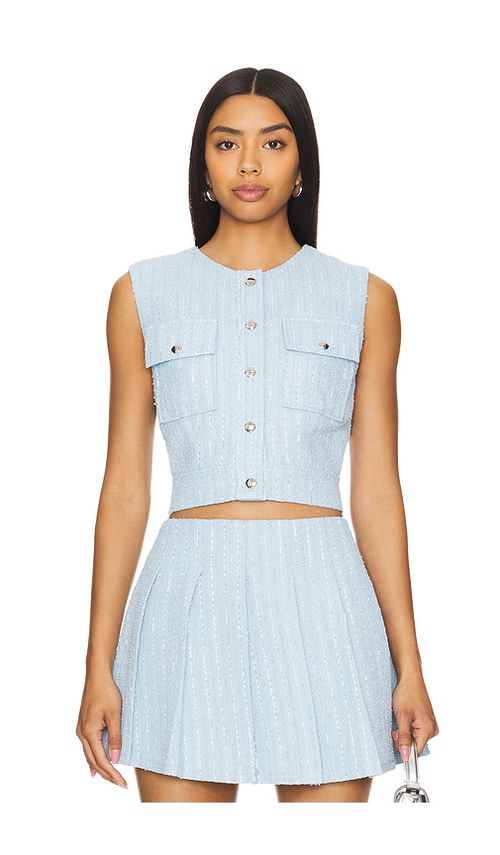 Line & Dot Emmeline Top in Baby Blue. -  XL also in L