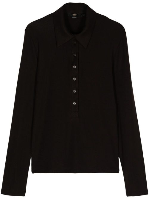 Jersey polo top - Brown
