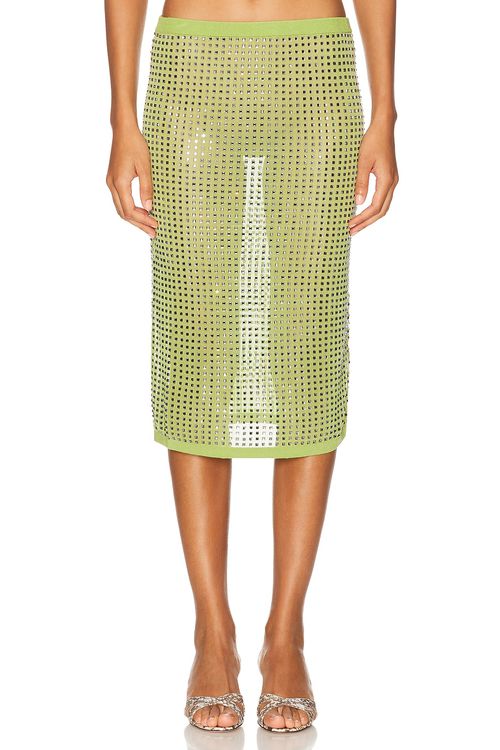 Christopher Esber Cirrus Straight Skirt in Green