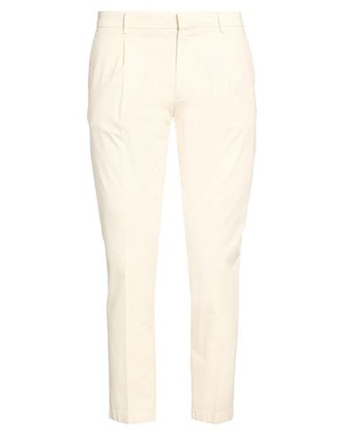 Man Pants Cream Size 35 Cotton, Elastane