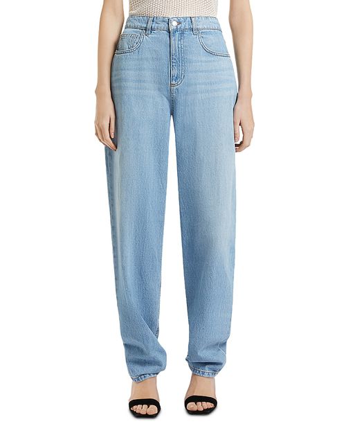 Emily Ratajkowski x Barrel Leg Jeans in Blue Jeans