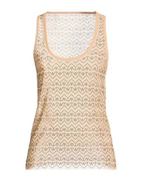 Woman Top Beige Size 1 Polyester, Elastane