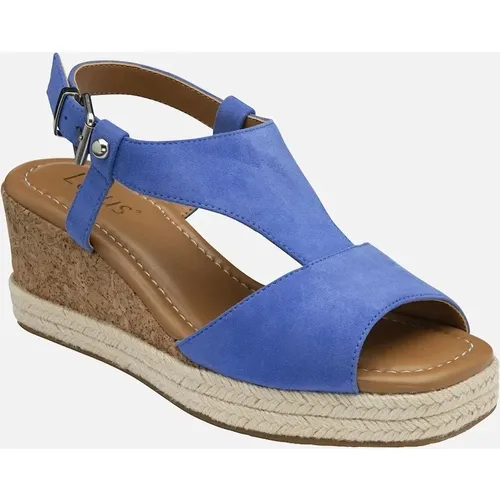 Lotus Women's Madalene Womens Wedge Sandals - Blue
