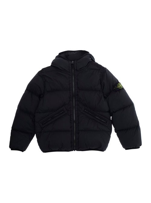 Quilted Down-Filled Down Jacket — Black