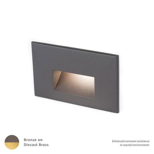 WAC Lighting 1-Light LED 12V LEDme Horizontal Step and Wall Light in Bronzed Brass - 4011-27BBR