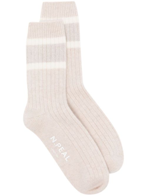 Stripe ribbed socks - Neutrals