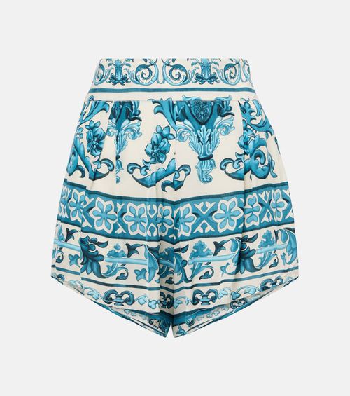 Printed high-rise shorts