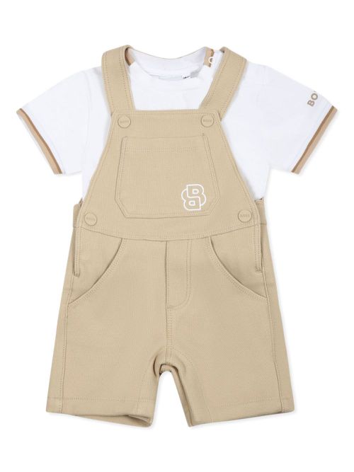 T-shirt and dungarees set - Neutrals