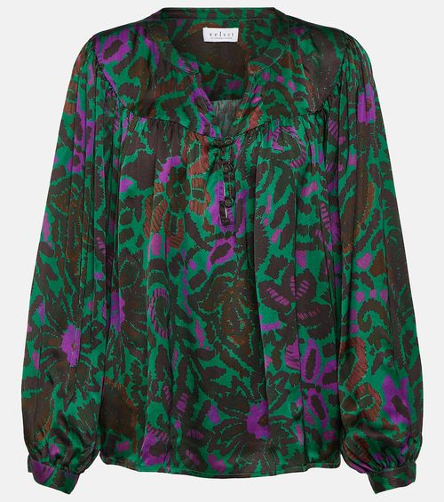 Reeve printed satin blouse