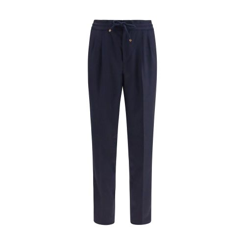 Virgin Wool Trousers — Navy