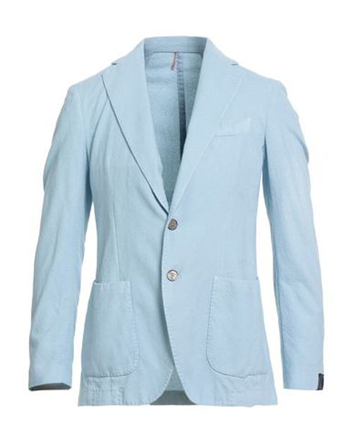 Man Blazer Sky blue Size 38 Cotton, Polyamide
