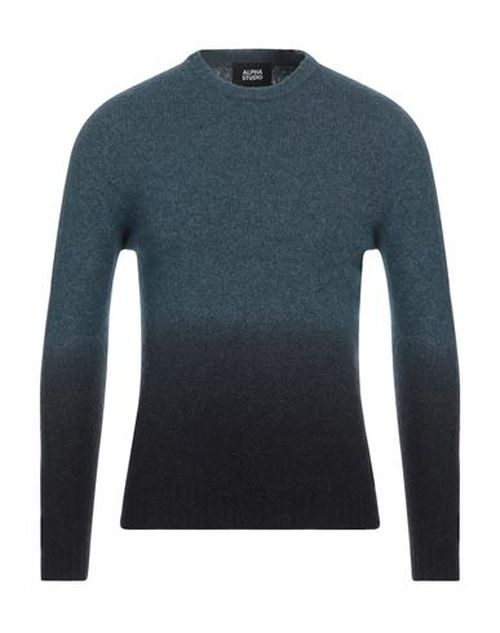 Alpha Studio Man Sweater Deep teal Size 40 Alpaca wool, Polyamide, Cotton, Modal, Elastane