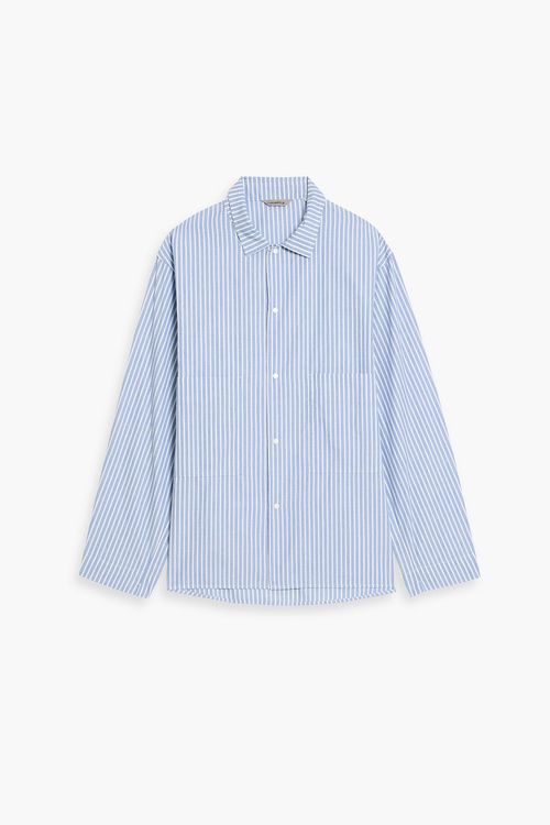 Nanamica striped cotton-blend Oxford shirt - Blue - M