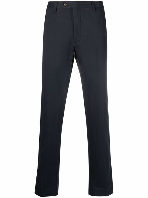 Sanderson cotton-blend twill chinos - Blue