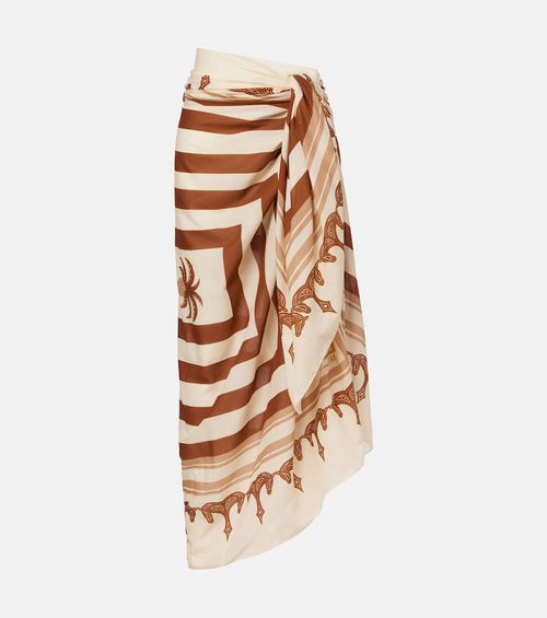 Cotton printed beach cover-up