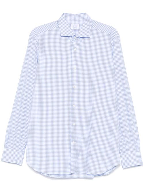 Mazzarelli gingham-check shirt - White