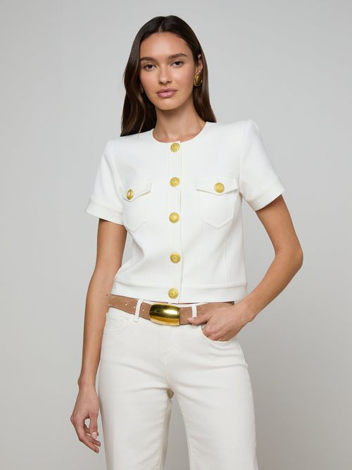 Nawa Shirt Jacket In White