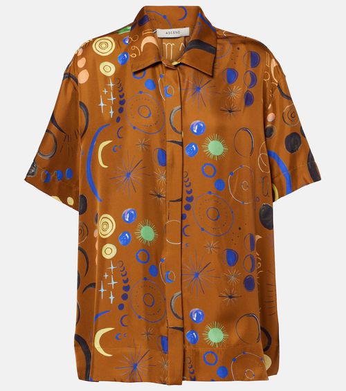Montauk printed silk twill shirt