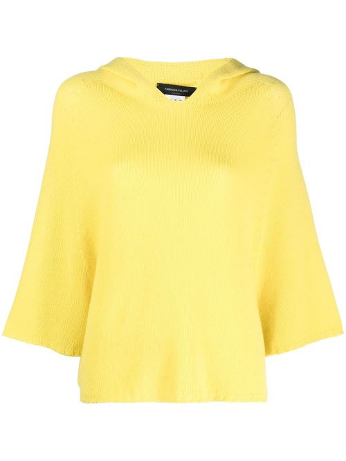Cashmere hooded jumper - Yellow