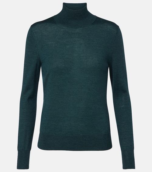 Wool and silk turtleneck sweater