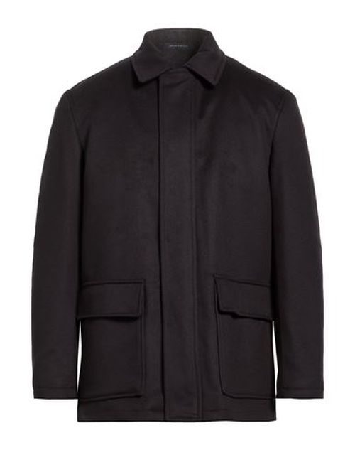 Man Coat Black Size 38 Virgin Wool, Polyamide, Cashmere