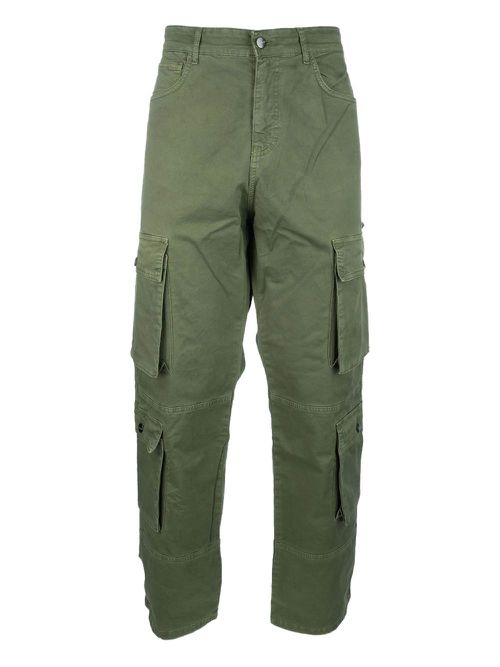 BARROW wide-leg cargo trousers - Green