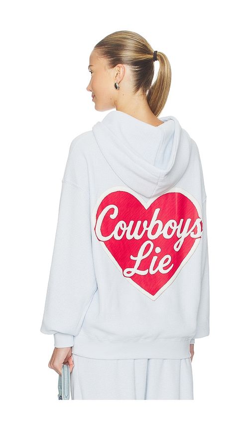 Boys Lie HOODIE COWBOYS LIE TERRY NATURAL RACER in Baby Blue. Größe XS/S. Also in M/L