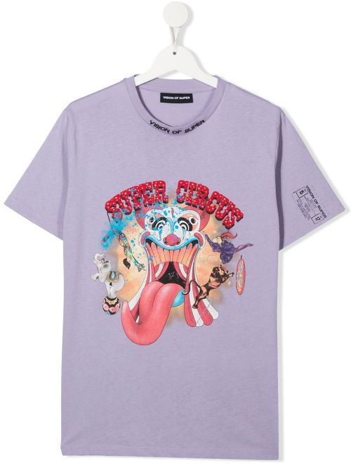 Graphic-print T-shirt - Purple