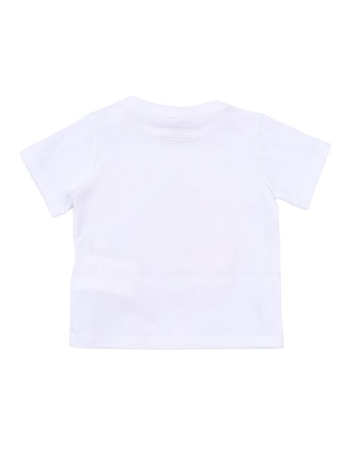 T-SHIRT-TOP White Cotton Polyester Short Sleeves T-shirt
