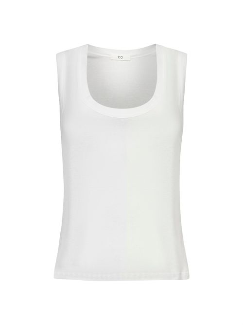 Slub Jersey Tank Top — White