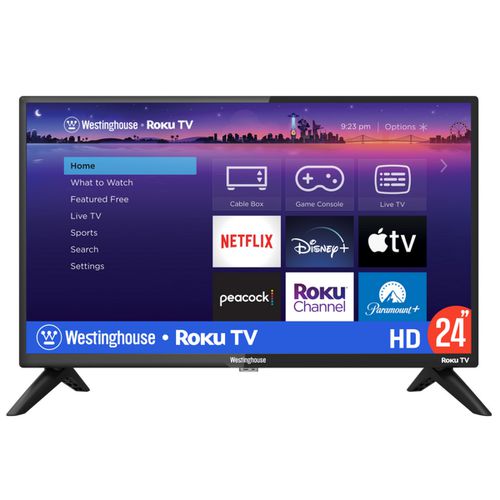 Roku Tv - 24 Inch Smart Television, 720P Led Hd with Wi-Fi Connectivity and Mobile App, Flat Screen Compatible with Apple Home Kit, Alexa
