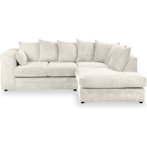 Bletchley 3 Seater Jumbo Cord Fabric Chaise Sofa | Roseland