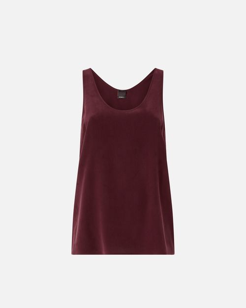 Vest top in sand wash silk - 36