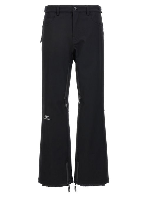 Waterproof Flared Trousers — Black