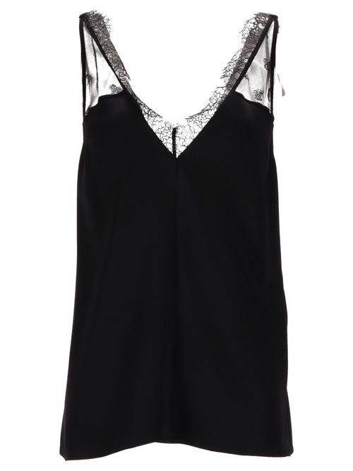 Black Envers Satin Slip Top