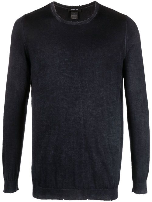 Round neck jumper - Blue