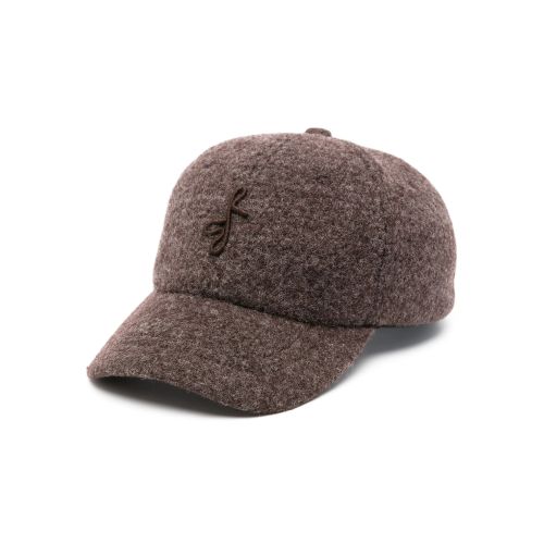 Logo-embroidered Felted Cap