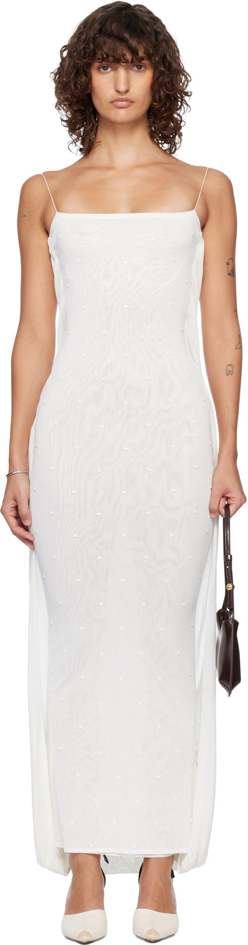 Off-White 'The Plumetis knit' Maxi Dress