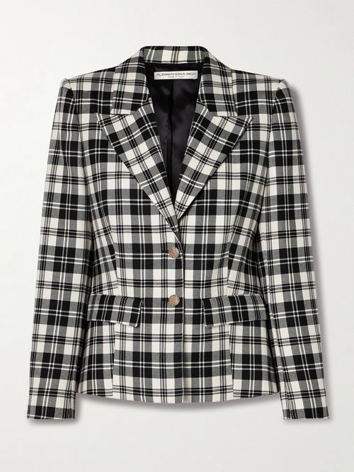 Checked Wool-twill Blazer - Multi