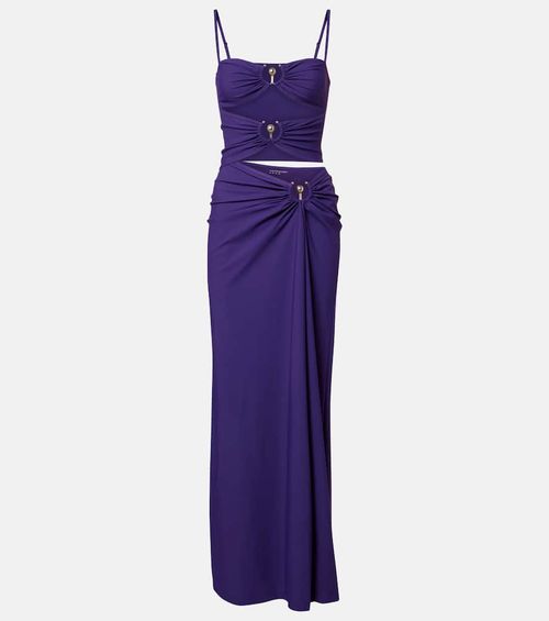 Cutout ruched maxi dress