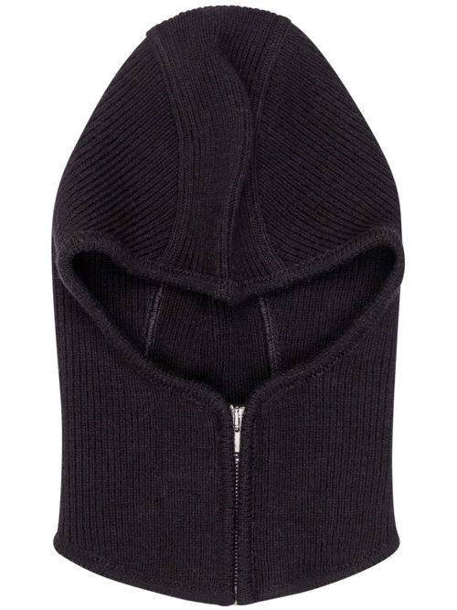 Ribbed-knit balaclava - Grey
