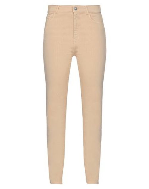 Woman Jeans Beige Size 25 Cotton, Elastomultiester, Elastane