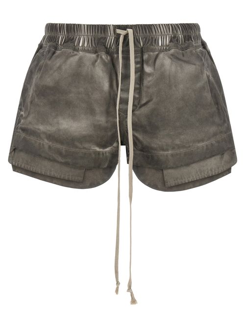 Drawstring Cotton Shorts — Gray